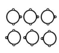 CGECGE 6-Pack Black Water Bottle Safety Ring.3-Hole Parachute Buckle Key Holder Secure Keychain for Sports Bottles, Hiking Gear & Daily Use - Anti-Loss Tool for Gym, Outdoor & Travel
