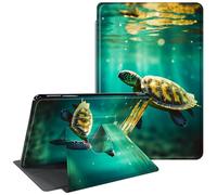 CGFGHHUY Case for 6" All-New Kindle 11th Generation 2022 360 Degree Rotating Stand Protective Smart Cover with Auto Wake Sleep for Basic Kindle 2022 11th Gen e-Reader - Turtles in The Sea