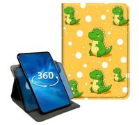 CGFGHHUY Case for Kindle Paperwhite 10th Generation 6 inch 2018 Release | 360 Rotating Stand PU leather tablet case with TPU, auto wake sleep smart cover, Little Dinosaurs