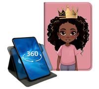 CGFGHHUY Case for Kindle Paperwhite 10th Generation 6 inch 2018 Release | 360 Rotating Stand PU leather tablet case with TPU, auto wake sleep smart cover, Little Girl