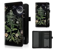 CGFGHHUY Check Book Cover for Personal Checkbook Green Sea Turtle Pattern Design PU Leather Checkbook Cover for Men Women with Card Slots & Pen Holder and Elastic Strap for Duplicate Checks, Flowers