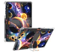 CGFGHHUY Clear Case for Samsung Galaxy Tab S9 FE 10.9 inch 2023 Release Slim Lightweight Kickstand Protective Transparent TPU Case with Pen Holder - Planet