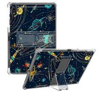 CGFGHHUY for iPad 10th Generation Case 2022 10.9 inch Clear Slim Lightweight Kickstand Protective Transparent TPU Case with Pen Holder Tablet Cover for iPad 10th Gen 2022 - Planet Galaxy