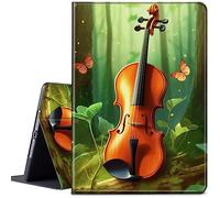 CGFGHHUY for iPad 9th Generation Case,for iPad 8th 7th Generation Case 10.2 inch2021/2020/2019 Lightweight Protective Smart Stand Cover with Auto Wake Sleep - Butterflies and Violin