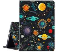 CGFGHHUY for iPad Air 11 inch Case 2024 M2 Lightweight Protective PU Leather Smart Stand Cover with Auto Wake Sleep Case for iPad Air 11 inch 6th Generation 2024 - Planet and Sunflower
