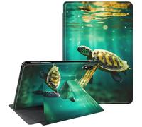 CGFGHHUY for iPad Air 11 inch Case 2024 M2 with 360 Degree Rotating Stand Protective Smart Cover with Auto Wake Sleep Case for iPad Air 11 inch 6th Generation 2024 - Turtles in The Sea