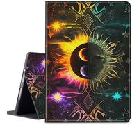 CGFGHHUY for iPad Air 13 inch Case 2024 M2 Lightweight Protective PU Leather Smart Stand Cover with Auto Wake Sleep Case for iPad Air 13 inch 2024 - Sun and Planet