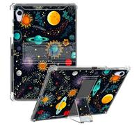 CGFGHHUY for iPad Air 5th Generation Case Clear Slim Lightweight Kickstand Protective Transparent TPU Case with Pen Holder Tablet Cover for iPad Air 5/4 10.9 inch - Planet and Sunflower