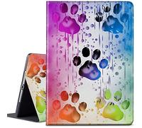 CGFGHHUY for iPad Mini 6 Case 8.3 inch 2021 Release for iPad Mini 6th Generation Case Lightweight Protective PU Leather Smart Stand Cover with Auto Wake Sleep - Watercolor Dog Paws