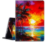 CGFGHHUY for iPad Mini 6 Case 8.3 inch 2021 Release for iPad Mini 6th Generation Case Lightweight Protective PU Leather Smart Stand Cover with Auto Wake Sleep - Sea and Palm Trees at Sunset
