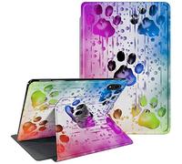 CGFGHHUY for iPad mini 6 Case for Mini 6th Generation Case 360 Degree Rotating Stand Protective Smart Cover with Auto Wake Sleep Cover for iPad mini 6th Gen 8.3 inch 2021 - Watercolor Dog Paws