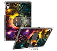 CGFGHHUY for iPad mini 6th Generation Case 8.6 inch Clear Slim Lightweight Kickstand Protective Transparent TPU Case with Pen Holder Tablet Cover for iPad mini 6 2021 - Sun and Planet