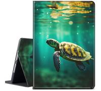 CGFGHHUY for iPad Pro 13 inch Case 2024 M4 Lightweight Protective PU Leather Smart Stand Cover with Auto Wake Sleep Case for iPad Pro 13 inch 7th Generation 2024 - Turtles in The Sea