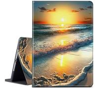 CGFGHHUY for iPad Pro 13 inch Case 2024 M4 Lightweight Protective PU Leather Smart Stand Cover with Auto Wake Sleep Case for iPad Pro 13 inch 7th Generation 2024 - Sea and The Sunset