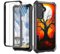 CGFGHHUY for Samsung Galaxy A17 5G Phone Case with Screen Protector Hard PC + Soft TPU Shock Proof Protective Phone Case for Samsung Galaxy A17 5G 6.7 inch 2025 - Dead Tree and Moon