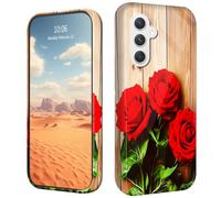 CGFGHHUY for Samsung Galaxy S26 Plus Case Lightweight Soft TPU Shock Proof Protective Cover with Red Roses Flowers on Wooden Pattern Design Phone Case for Samsung Galaxy S26 Plus 6.7 inch 2026