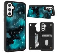 CGFGHHUY for Samsung Galaxy S26 Plus Case Wallet Case with Card Slots & Kickstand PU Leather Soft TPU Protective Phone Cover for Samsung Galaxy S26 Plus 6.7 inch 2026 - White Clouds and Stars