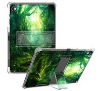 CGFGHHUY for Samsung Galaxy Tab A9 Plus Case 11 inch Clear Slim Lightweight Kickstand Protective Transparent TPU Case with Pen Holder Tablet Cover for Galaxy A9 Plus 2023 - Green Forests