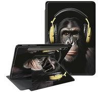 CGFGHHUY for Samsung Galaxy Tab S9 Plus Case 12.4 inch 360 Degree Rotating Stand Smart Cover with Auto Wake Sleep Tablet Case for Samsung Galaxy Tab S9 Plus 5G 2023 - Monkeys Love Music