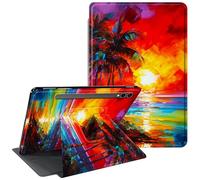 CGFGHHUY for Samsung Galaxy Tab S9 Ultra Case 14.6 inch 360 Degree Rotating Stand Smart Cover with Auto Wake Sleep Tablet Case for Samsung Galaxy Tab S9/S8 Ultra 5G - Sea and Palm Trees at Sunset