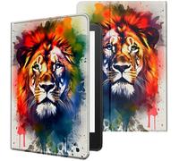 CGFGHHUY for Samsung Galaxy Tab S9 Ultra Case 14.6 inch Lightweight Protective PU Leather Smart Stand Cover with Auto Wake Sleep Tablet Case for Samsung Galaxy Tab S9/S8 Ultra - Watercolour Cute Lion