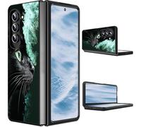 CGFGHHUY for Samsung Galaxy Z Fold 7 Case 2025 Slim Lightweight Hard PC Shook Proof Protective Phone Case Cover for Samsung Galaxy Z Fold 7 5G 8 inch - a Black Cat