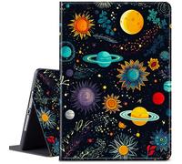CGFGHHUY Galaxy Tab A9 Case Lightweight Protective PU Leather Smart Stand Cover with Auto Wake Sleep Tablet Case Cover for Samsung Galaxy Tab A9 2023 8.7 inch - Planet and Sunflower