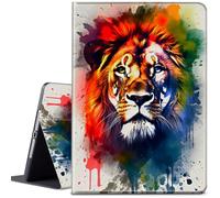 CGFGHHUY Galaxy Tab A9 Plus Case Lightweight Protective PU Leather Smart Stand Cover with Auto Wake Sleep Tablet Case Cover for Samsung Galaxy Tab A9 Plus 2023 11 inch - Watercolour Cute Lion