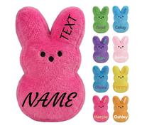 CGFN Personalised Bunny with Name for Kids, Custom Stuffed Animal Gift for Birthday, Easter, Christening - Soft Plush Toy in 3 Sizes (S/M/L), 8 Colors (Fuchsia)