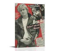 CGHSDJ Bryan Adams Waterproof Canvas Poster Wall Art HD UV Resistant Print Suitable for Living Rooms And Hallways And Makes A Great GiftFrame-style24x36inch(60x90cm)