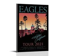 CGHSDJ Eagles Hotel California Waterproof Canvas Poster Wall Art HD UV Resistant Print Suitable for Living Rooms And Hallways And Makes A Great GiftFrame-style12x18inch(30x45cm)