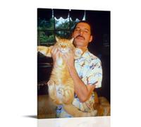 CGHSDJ Freddie Mercury Waterproof Canvas Poster Wall Art HD UV Resistant Print Suitable for Living Rooms And Hallways And Makes A Great GiftFrame-style08x12inch(20x30cm)