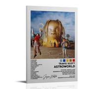 CGHSDJ Travis Scott Astroworld Waterproof Canvas Poster Wall Art HD UV Resistant Print Suitable for Living Rooms And Hallways And Makes A Great GiftFrame-style20x30inch(50x75cm)