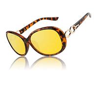 CGID Night Driving Glasses Anti-glare Night Vision Glasses Oversized Polarised Glasses for Women Men
