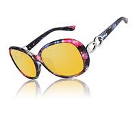 CGID Night Driving Glasses Anti-glare Night Vision Glasses Oversized Polarised Glasses for Women Men