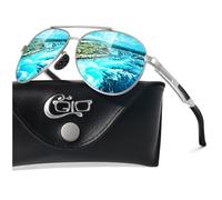 CGID Sunglasses Mens Polarised Premium Al-Mg Alloy Pilot UV400, Flexible Spring Hinges Sun Glasses for Men Women Shades