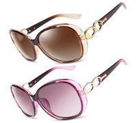CGID Sunglasses Womens Polarised Retro Designer Ladies Sun Glasses Big Frame Oversized Shades UV400 Protection