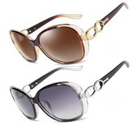 CGID Sunglasses Womens Polarised Retro Designer Ladies Sun Glasses Big Frame Oversized Shades UV400 Protection