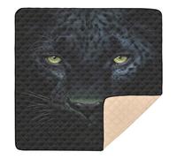 Cgiub Black Dark Panther Baby Play Mats for Floor 127x127cm Waterproof Anti-Slip Playpen Mat Soft Nursery Area for Infant Kids and Toddler Crawling