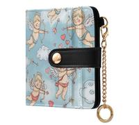 Cgiub British Flag Wallets for Women RFID Blocking Ladies Purse PU Leather Clutch Wallet with Zip Coin Pocket & Credit Card Holder, 10.5x11 cm