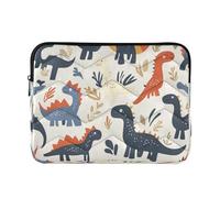 Cgiub Cute Dinosaur Laptop Sleeve 13-14 Inch Protective Laptop Case Shockproof Computer Briefcase Carrying Case Portable Laptop Bag for Notebook, Tablet, 34x26x2 cm