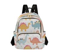 Cgiub Cute Dinosaurs Mini Backpack Purse for Women Quilted Small Travel Backpack, Lightweight Daypack for Travel Shopping Work