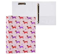 Cgiub Cute Dogs 3 Ring Binder 3.8 cm D Ring View Binder with Pockets & Clipboard A4 Display Folder Document Organiser Fits 200 Sheets for Home, Office School 1 Pack