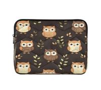 Cgiub Cute Owls Laptop Sleeve 13-14 Inch Protective Laptop Case Shockproof Computer Briefcase Carrying Case Portable Laptop Bag for Notebook, Tablet, 34x26x2 cm