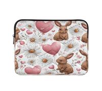 Cgiub Daisy Bunny Laptop Sleeve 15-16 Inch Protective Laptop Case Shockproof Computer Briefcase Carrying Case Portable Laptop Bag for Notebook, Tablet, 40x30x2 cm