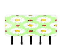 Cgiub Daisy Key Holder for Wall Acrylic Key Hooks with 5 Hooks Self Adhesive Key Hangers Wall Mounted Key Rack Mail Organiser for Home Entryway Farmhouse Kitchen