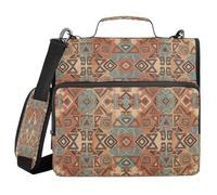 Cgiub Desert Echoes Zipper Binder with Shoulder Strap & Pockets 1.5 inch 3 Ring Binder Bag Expanding File Folder Organiser for School & Office