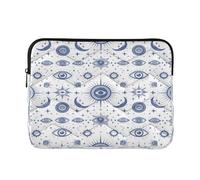 Cgiub Evil Eye Laptop Sleeve 13-14 Inch Protective Laptop Case Shockproof Computer Briefcase Carrying Case Portable Laptop Bag for Notebook, Tablet, 34x26x2 cm
