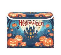 Cgiub Happy Halloween Storage Box with Lid and Handles Foldable Fabric Storage Bin Closet Organizer Large Toy Clothes Basket for Home, Bedroom, Shelves, Office