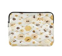 Cgiub Honeycombs Laptop Sleeve 13-14 Inch Protective Laptop Case Shockproof Computer Briefcase Carrying Case Portable Laptop Bag for Notebook, Tablet, 34x26x2 cm